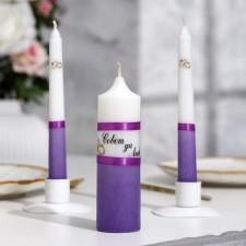 A set of wedding candles 