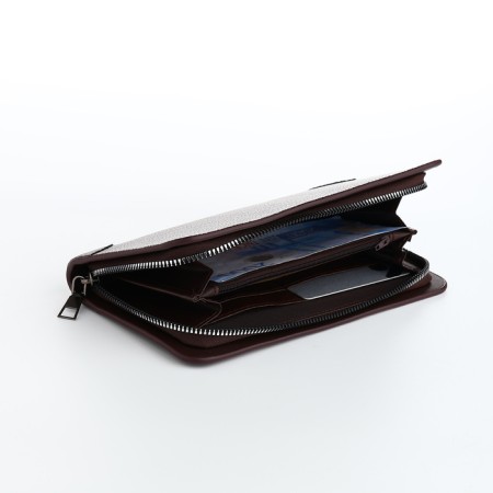 Pearl husband 21.5*11*3 cm, 3 departure, d/cards, d/coins, on lightning, brown-4