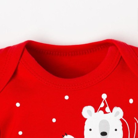 Body with DL. Sleeve Kroshka I "Happy Winter", height 74-80 cm, red-1
