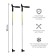 Snowline aluminum skiing, length 95 cm, mix color