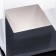 Box for flowers with a vase and PVC windows, folding, 16 x 23 x 16 cm, black