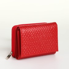 Women's wallet with lightning, red color