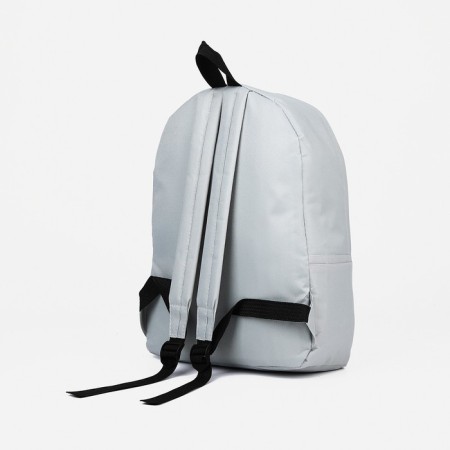 A backpack with a zipper, an outer pocket, a set of a chover, bag, color gray-2