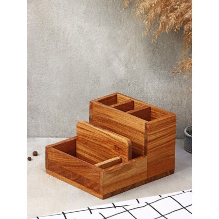Stand - ADELICA napkin, 15 × 17 × 11 cm, oak-1