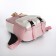 Youth backpack on lightning from textiles, 2 pockets, pink color
