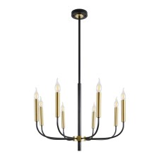 Lamp Ceiling Economy Service 10275/8bk+GD, 8x40W, E14, 103x63x63 cm