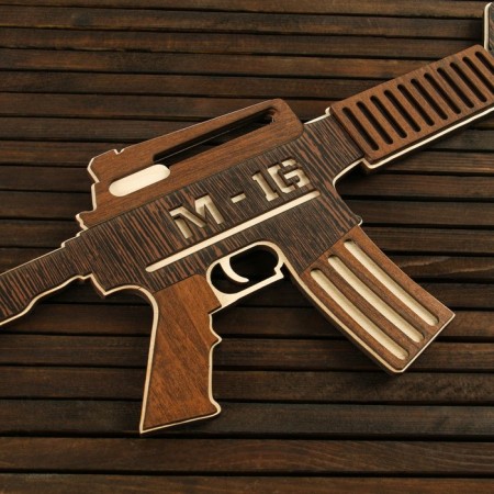 Souvenir wooden machine "M16", small-6