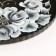 Tray "rose on black" art painting 28 cm