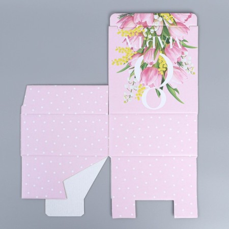 Box Gift team, packaging, “March 8”, 15 x 15 x 7 cm-6