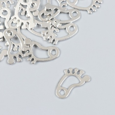Decor for creativity Metal "Track" set 20 pcs silver 1.4x2.2 cm-1