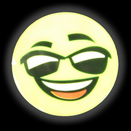 Reflective stickers "smiles", d = 5 cm, 4 pcs on the sheet, yellow color-3