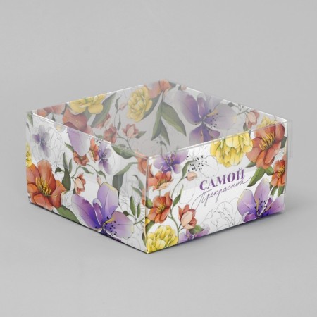 Box for confectionery products with PVC cover “Sam”, 11.5 x 11.5 x 6 cm