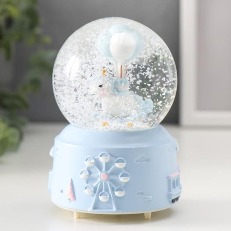 Souvenir Polystone Water Ball Light, Music "Unicorn-rocking" MIX 12x8x8 cm-4