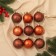 Set of balls plastic D-5.5 cm, 9 pcs "Frosty placket" ornament, brown