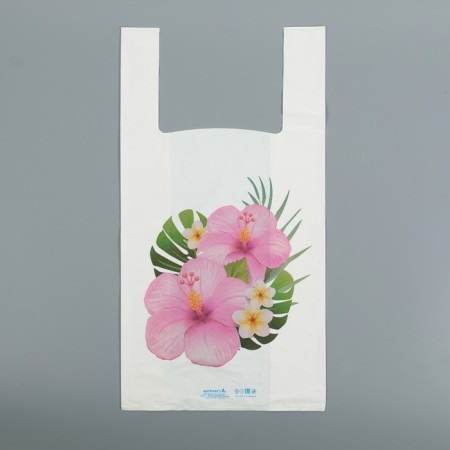 Package "Flowers", polyethylene, T -shirt, 28 x 55 cm, 35 μm