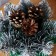 New Year's composition "Interior Snow White" with cones 20 cm