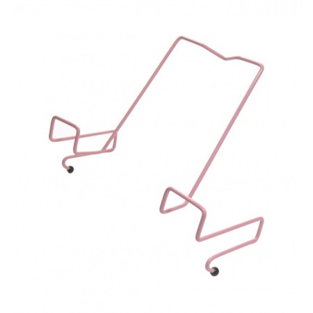 Book stand, metal, for a desk up to 20 mm thick, pink
