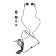 Headphones Blast BAH-291, vacuum, microphone, 103 dB, 32 Ohm, 3.5 mm, 1.2 m, color chromium