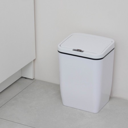 Garbage bucket of sensory shares, 12 l, white color-9