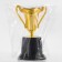 063V Cup, award figure, gold, plastic stand, 14.5 x 9 x 7.1 cm.