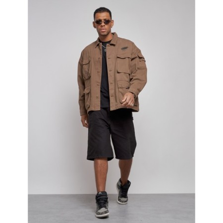 Jeaning jacket, size 48, brown color-8