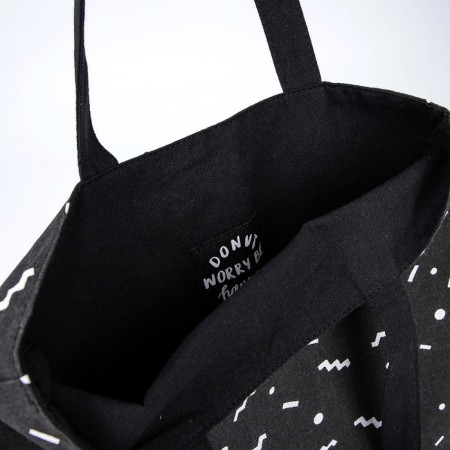 Shoper is bilateral, without fastening, external pocket, black color-4