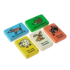 Set 5 pieces of Eraser Koh-I-Noor rubber 6875/40 color, with a children's pattern, mix (2364427)