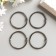 Rings for creativity (for photo albums) "black" int. D = 3.8 cm external. D = 4.5 cm set 4 pcs 258724