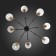 Ceiling Ceiling ST LUCE. SL234.402.08. Varieta. 8x40 watts, E27, 89x89x54 cm, black color, gold