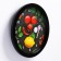 Wall watches, D-28 cm, kitchen "vegetables on a black background", silent