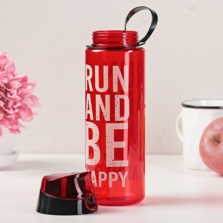 Plastic water bottle "in sports", 750 ml, red color-5