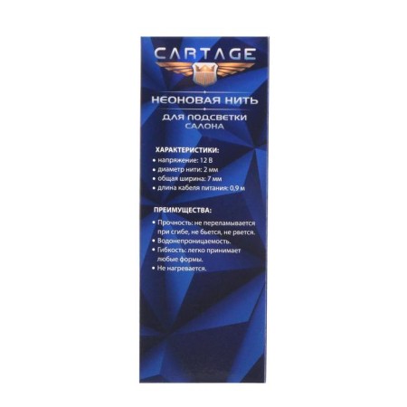 Cartage neon thread for lighting salon, feeder 12 V, 2 m, red power adapter-5