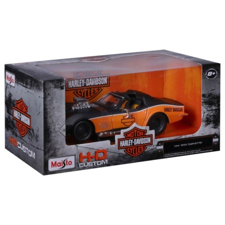 MASTO DIE-CAST Harley-Davidson 1970 Corvette, 1:24, Black-Orange color-11