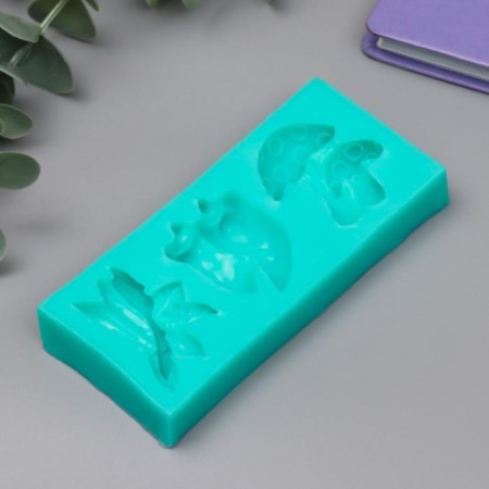 Mold silicone "Pepper, mushrooms and cucumbers" 3 objects 5x11.6 cm-2