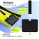 Badge horizontal, external, 100 x 80mm, internal 52 x 82mm, tape 42 cm, black
