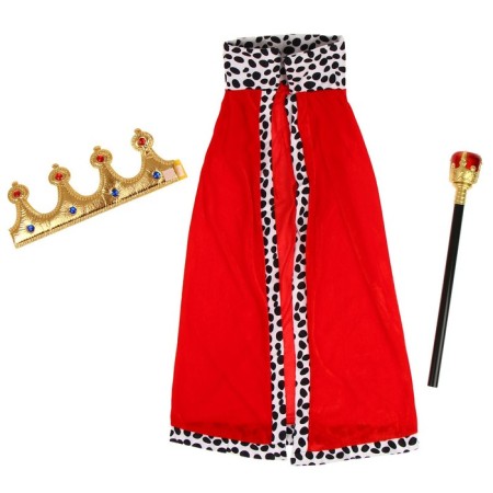 Carnival set “Important King”: cloak, Velcro crown, rod-7