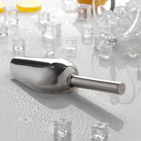 Stainless steel for ice and bulk products, 21 × 8 cm, handle 9 cm, chrome color-1