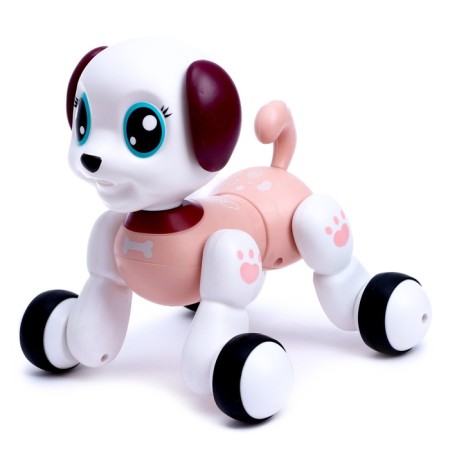 Robot dog “My favorite pet” IQ Bot, on the control panel, interactive: sound, musical, sensory, on the battery, burgundy-1