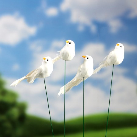Plug "bird pigeon" 3x5cm/15cm, set 4pcs-4