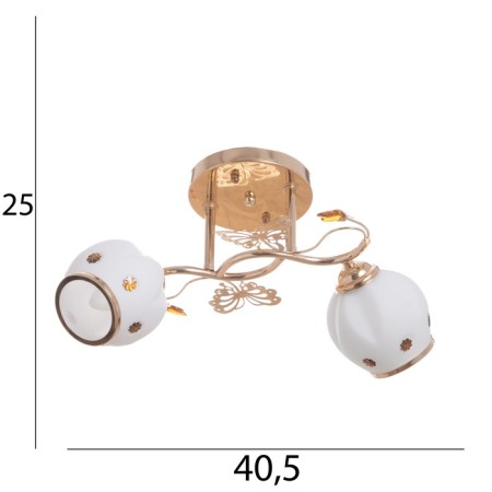 Velma chandelier 2x40W E27 Gold Model: 2600549-3