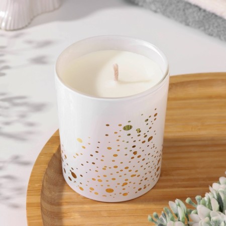 Aromatic candle "Golden Spot", an elderberry and grapefruit, a white glass-1
