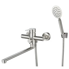 Bath mixer RMS SUS124-006EP, single-leaf, with shower watering can, chrome