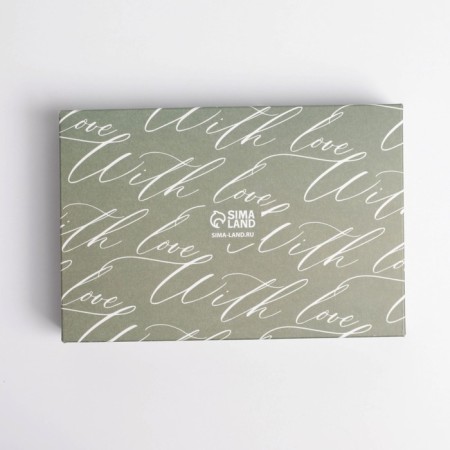 Confectionery packaging, Makarun with PVC lid, With Love, 17 x 12 x 3.5 cm-4