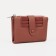 Women's wallet on the button, powder color