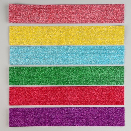 A set of figures from EVA with sparkles, 30 pcs., Mix color