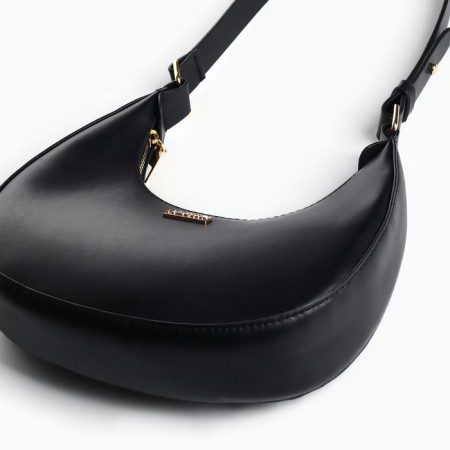 Women's bag made of artificial leather, 22x23x6 cm, black-4
