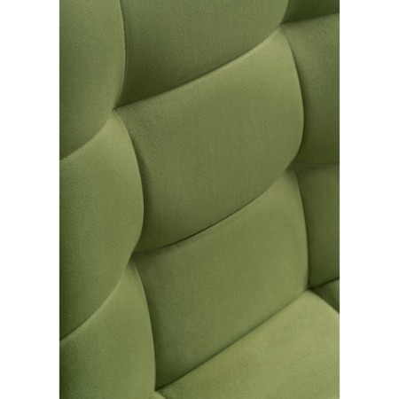Stool on a metal frame chilli metal/velor, black/green 44x50x85 cm-5