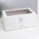 Casket to the leatherette for jewelry "Cabrine" white 30.5x20x13.5 cm