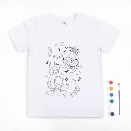 Set for creativity T -shirt -coloring, "Funny fruits", size 128 - 134 cm-1