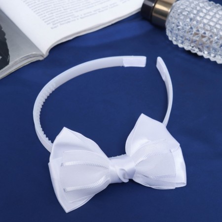 Hair cap "Schoolgirl" Bant Classic Style, 11x1 cm, white